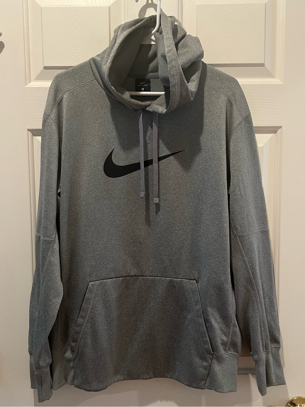Nike Men’s Dri Fit Pullover Hoodie Gray Size Large